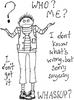 Lindsay Mason Designs DooLallyPip Whassup Who Me Clear Stamp