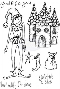 Lindsay Mason Designs Elfy Christmas Clear Stamp