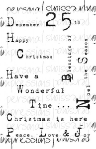Lindsay Mason Designs Festive Words A6 Clear Stamp