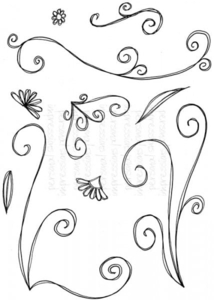 Lindsay Mason Designs Flower and Flourishes Clear Stamp