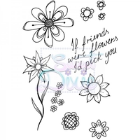 Lindsay Mason Designs Flower Frenzy Clear Stamp size A6
