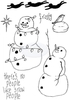 Lindsay Mason Designs Flying Snowmen Clear Stamp