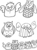 Lindsay Mason Designs Funny Owls Clear Stamp