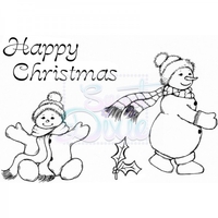 Lindsay Mason Designs Happy Snowmen Clear Stamp A6