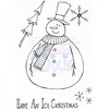 Lindsay Mason Designs Jolly Fat Snowman Clear Stamp A6