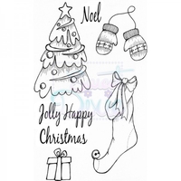 Lindsay Mason Designs Jolly Happy Christmas Clear Stamp A6