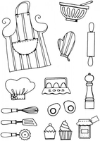 Lindsay Mason Designs Kitchen Bits Clear Stamp