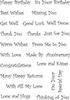 Lindsay Mason Designs LM Everyday Words Happy Birthday Clear Stamps