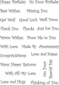 Lindsay Mason Designs LM Everyday Words Happy Birthday Clear Stamps