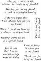 Lindsay Mason Designs LM Friends Sentiments Clear Stamp