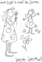 Lindsay Mason Designs Loves Me Loves Me Not Clear Stamp