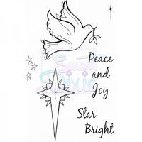 Lindsay Mason Designs Peace and Joy Clear Stamp A6