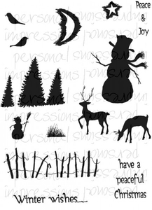 Lindsay Mason Designs Peaceful Christmas A6 Clear Stamp