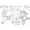 Lindsay Mason Designs Skating Santa Clear Stamp A6