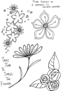 Lindsay Mason Designs Smell the flowers Clear Stamp
