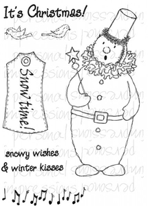 Lindsay Mason Designs Snow Time Snowman A6 Clear Stamp