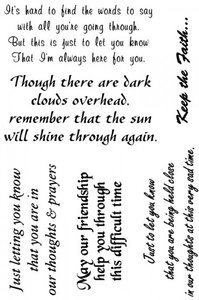 Lindsay Mason Designs Symphathetic Words Clear Stamp