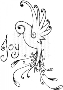Lindsay Mason Designs Tattoo Bird Clear Stamp