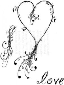 Lindsay Mason Designs Tattoo Heart Clear Stamp