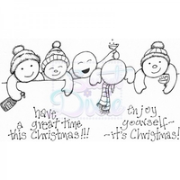 Lindsay Mason Designs Tipsy Snowmen Clear Stamp A6