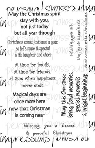Lindsay Mason Designs Traditional Christmas Greetings A6 Clear Stamp