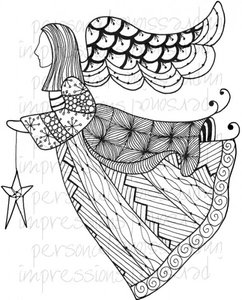 Lindsay Mason Designs Zendoodle Angel Ready To Go A6 Clear Stamp