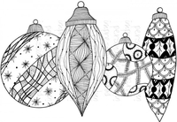 Lindsay Mason Designs Zendoodle Baubles Ready To Go A6 Clear Stamp