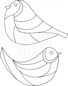 Lindsay Mason Designs Zendoodle Bird Pair Clear Stamp
