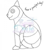 Lindsay Mason Designs Zendoodle Cat Clear Stamp size A6