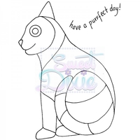 Lindsay Mason Designs Zendoodle Cat Clear Stamp size A6