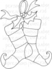 Lindsay Mason Designs Zendoodle Christmas Stocking Clear Stamp