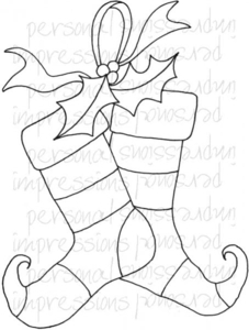 Lindsay Mason Designs Zendoodle Christmas Stocking Clear Stamp