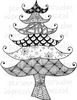 Lindsay Mason Designs Zendoodle Christmas Tree Ready To Go Clear Stamp