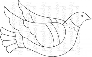 Lindsay Mason Designs Zendoodle Dove A6 Clear Stamp