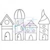 Lindsay Mason Designs Zendoodle Houses Clear Stamp size A6