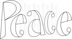 Lindsay Mason Designs Zendoodle Peace A6 Clear Stamp