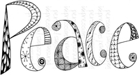 Lindsay Mason Designs Zendoodle Peace Ready To Go A6 Clear Stamp