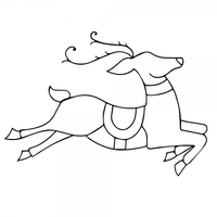 Lindsay Mason Designs Zendoodle Reindeer A6 Clear Stamp