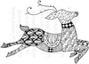 Lindsay Mason Designs Zendoodle Reindeer Ready To Go A6 Clear Stamp