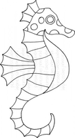 Lindsay Mason Designs Zendoodle Seahorse Clear Stamp