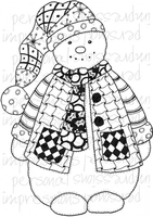 Lindsay Mason Designs Zendoodle Snowman Ready To Go A6 Clear Stamp