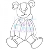 Lindsay Mason Designs Zendoodle Teddy Clear Stamp size A6
