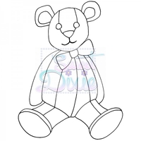 Lindsay Mason Designs Zendoodle Teddy Clear Stamp size A6