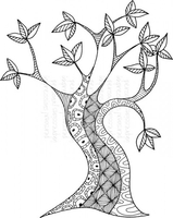Lindsay Mason Designs Zendoodle Tree Ready To Go Clear Stamp