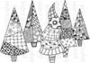 Lindsay Mason Designs Zendoodle Trees Ready To Go Clear Stamp