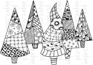 Lindsay Mason Designs Zendoodle Trees Ready To Go Clear Stamp