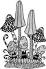 Lindsay Mason Designs Zendoodles Fungi Ready To Go Clear Stamp