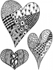 Lindsay Mason Designs Zendoodles Hearts Ready To Go Clear Stamp