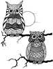 Lindsay Mason Designs Zendoodles Owl Buddies Ready To Go Clear Stamp
