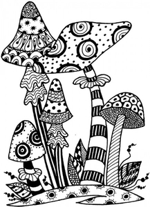 Lindsay Mason Designs Zendoodles Toadstools Ready To Go Clear Stamps